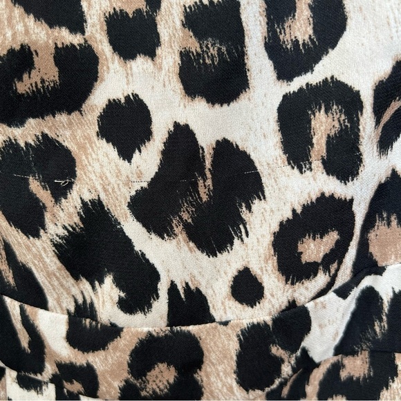 BANANA REPUBLIC Leopard Print Sleeveless Wide Leg Cropped Jumpsuit - Picture 7 of 9